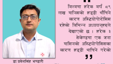 अस्टियोपोरोसिस (हड्डी कमजोर भएर भाँचिने समस्या) के हो ? कसरी समाधान गर्ने ?